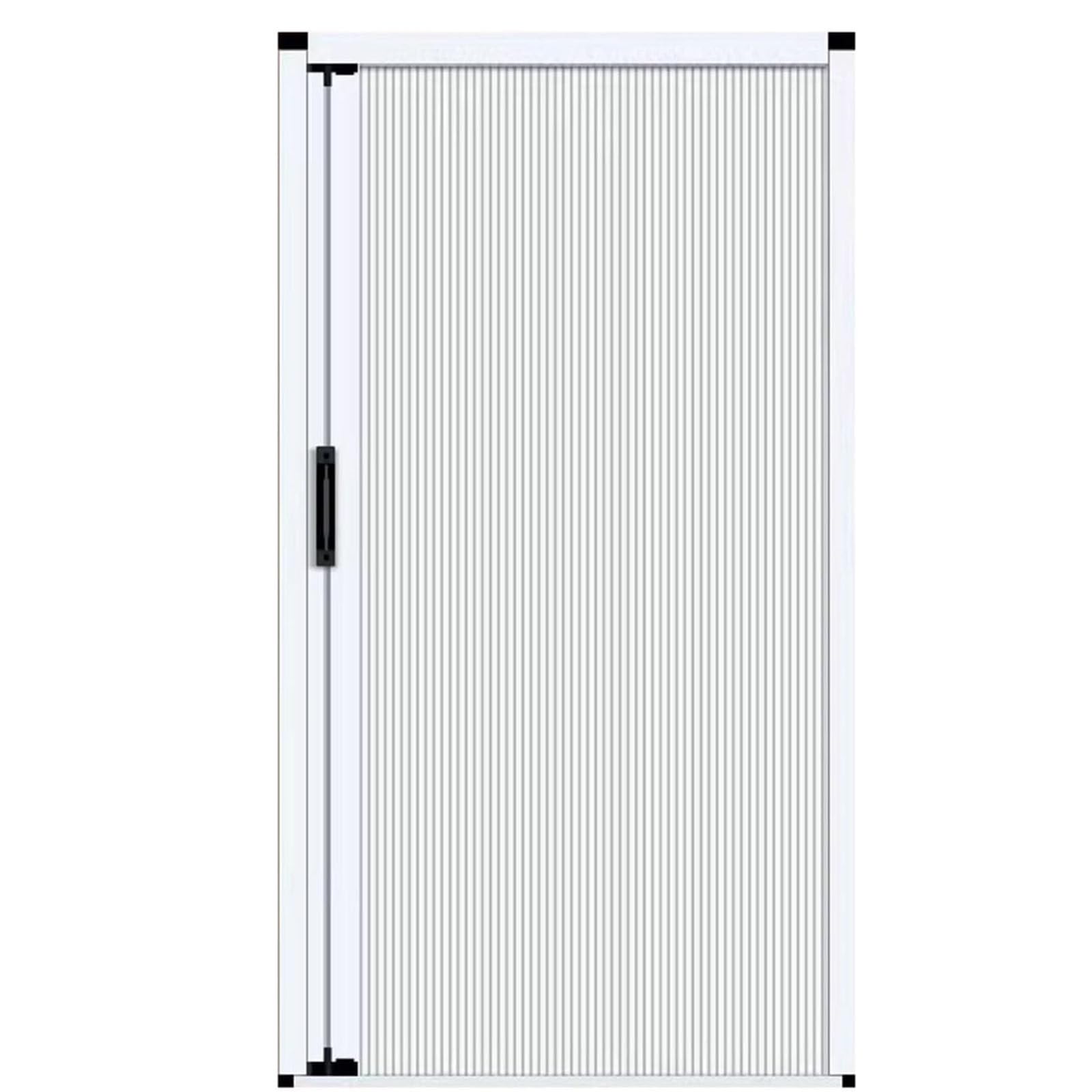 Wewnętrzne drzwi harmonijkowe, przesuwane drzwi składane z aluminiową ramą i tkaniną komórkową, 203 cm wysokości białe chowane drzwi składane do kuchni, toalety, spiżarni, bramy,24x80in(61x203cm)