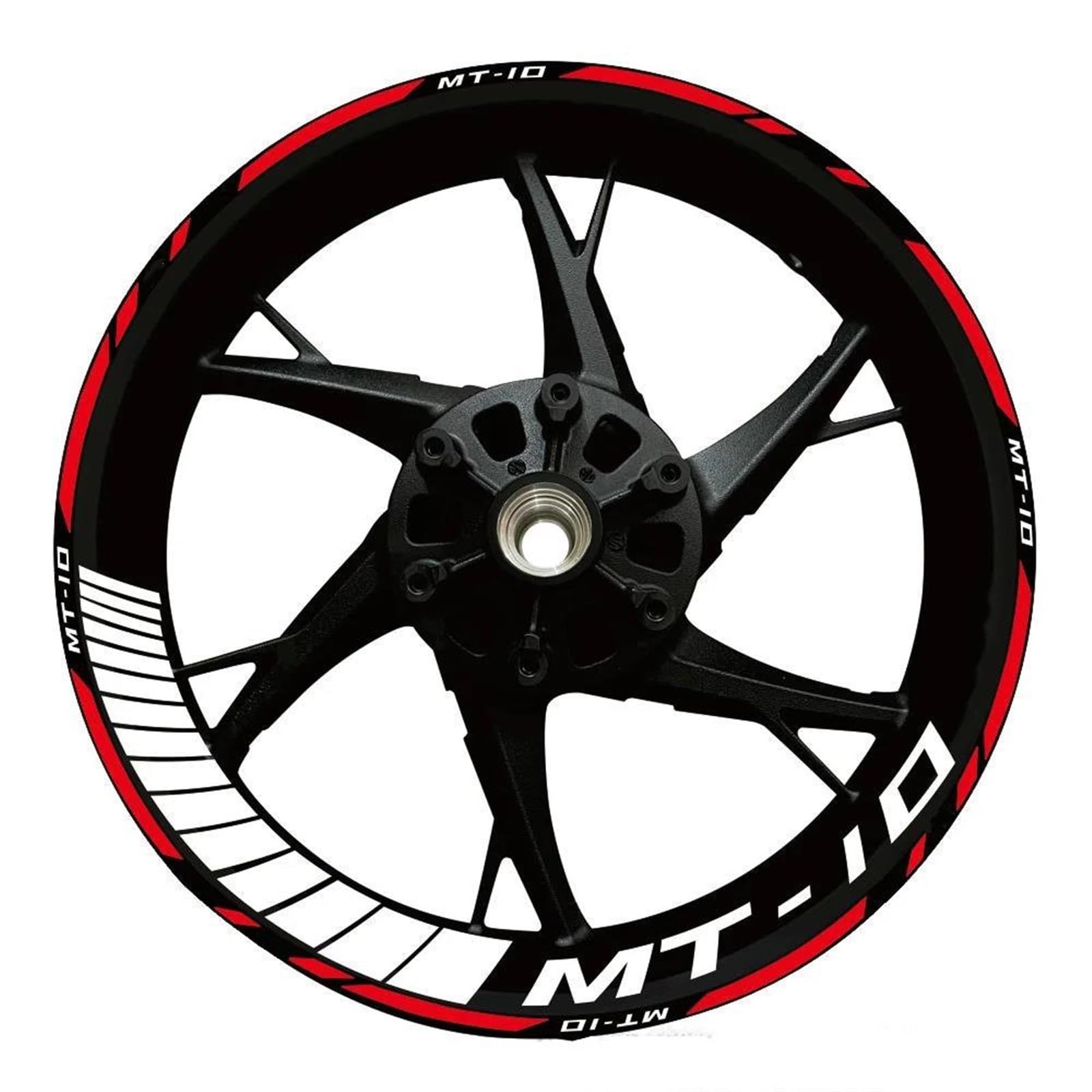 Stickers Motorcycle Accessories Reflective Rim Edge Stripes Wheel Stickers for Yamaha MT10 MT-10(Style 22)
