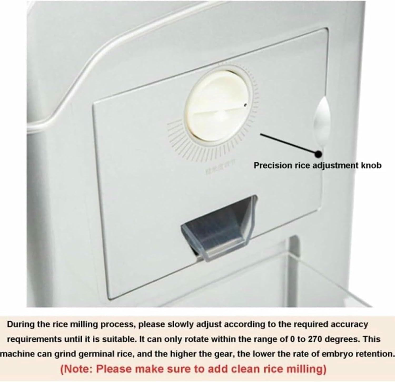 Automatic Rice Milling Hulling Machine, 500W Rice Husker Sheller Grinder, Wheat Cereals Peeling Sheller, Brown Rice/Germ Rice Sheller for Home Kitchen