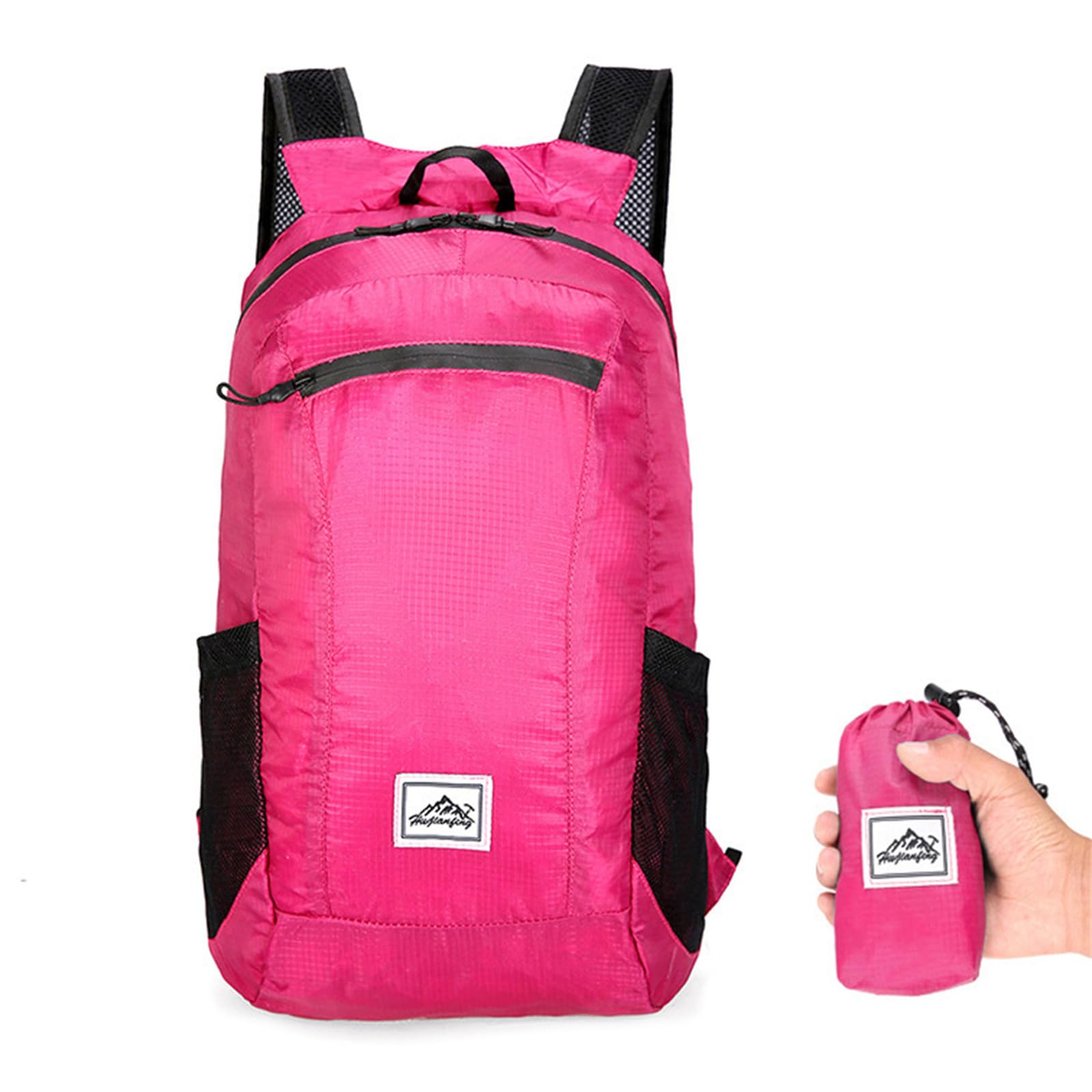 MICFENY Hiking Daypack Ultralightweight Packable Backpack Splashproof Foldable Pack Travel Daypack for Outdoor Camping Climbing