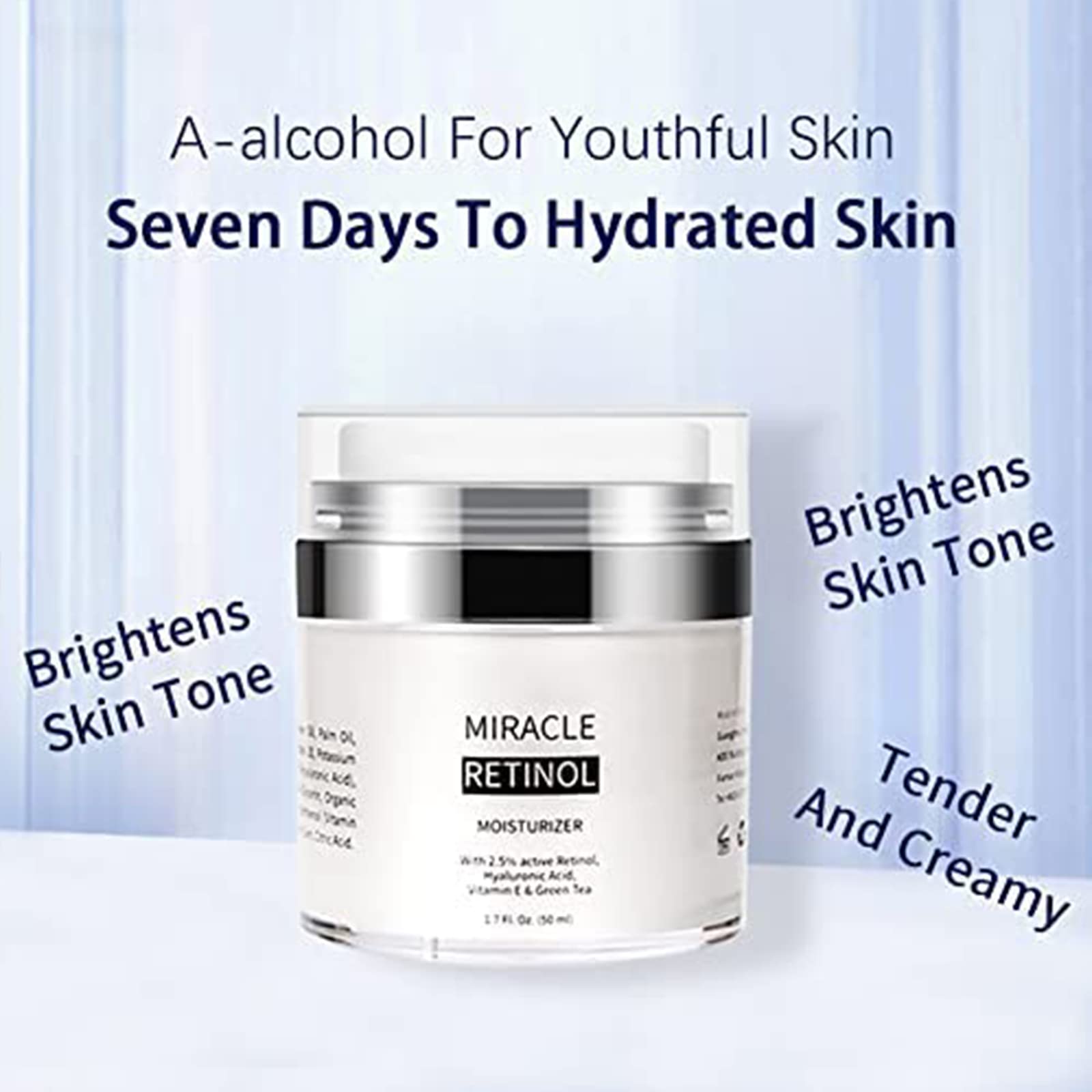 Harvey Ross Miracle Retinol Gesichtscreme – Anti-Falten, Straffend, Feuchtigkeitsspendend Für Alle Hauttypen (2 X 50 Ml)