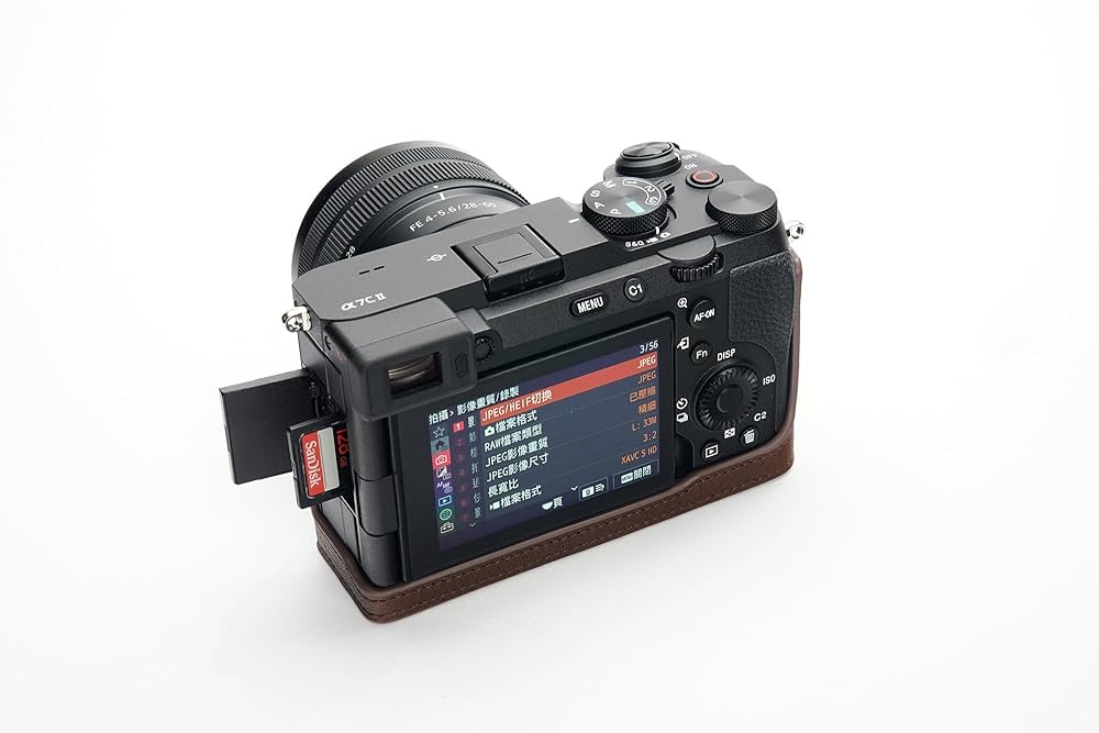 1540❣️ 機器　ケース Amazon.com: Handmade Genuine Real Leather Half Camera Case