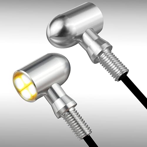 Miniatura 11 de QUASCO Kit de luces direccionales LED universales para motocicleta, mini intermitentes delanteros compatibles con Harley Honda Suzuki Triumph Yamaha