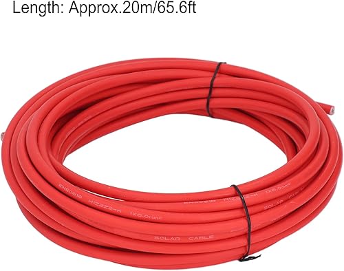 Miniatura 2 de Cable de panel solar, 6 cables fotovoltaicos cuadrados de cable fotovoltaico solar de doble capa de aislamiento de cobre estañado, piezas y