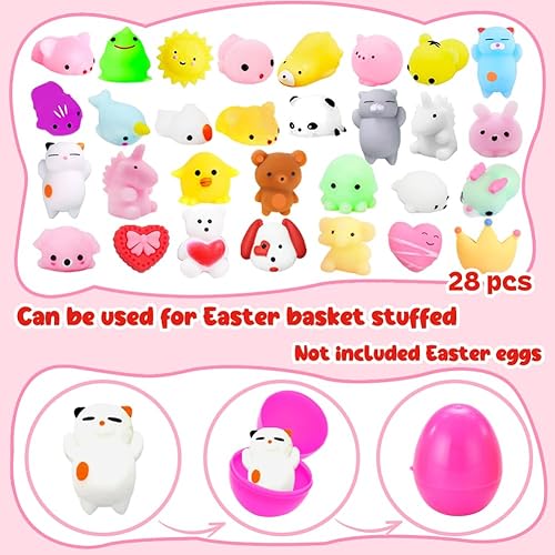 Miniatura 2 de Juego de juguetes blandos Mochi de San Valentín 28 unidades cajas de corazón rellenas de Mochi de San Valentín con tarjetas regalos para aliviar el