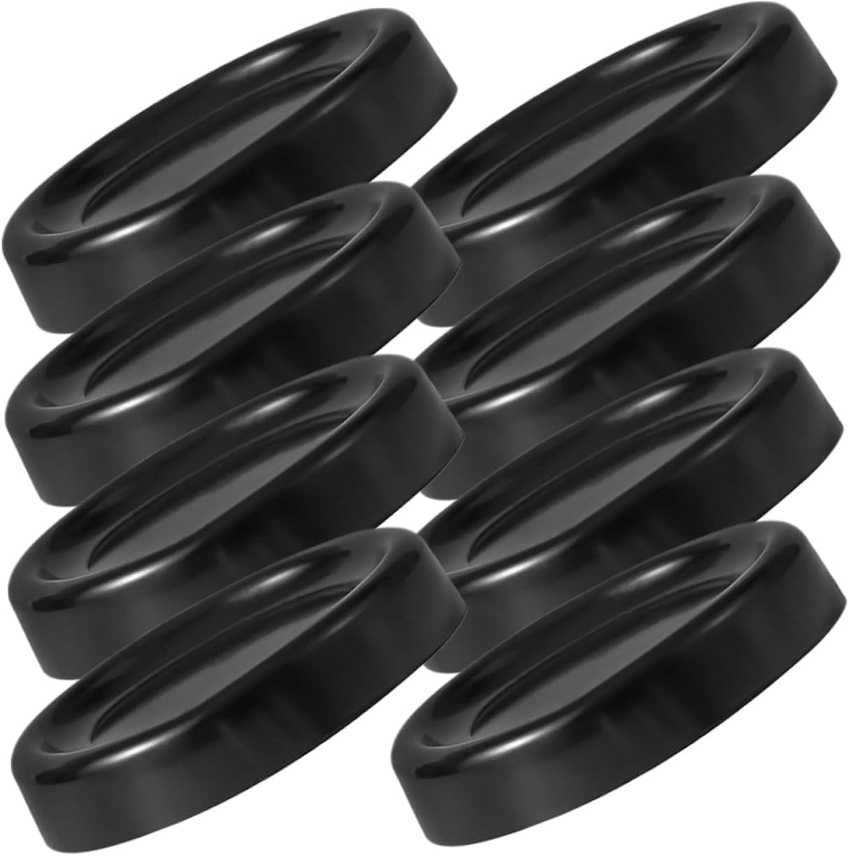 8pcs Washer Feet Stabilizer Pads Vibration Cushion for Washing Machines Non-slip Furniture Mats Durable Noise Absorbing Isolation Pads Black