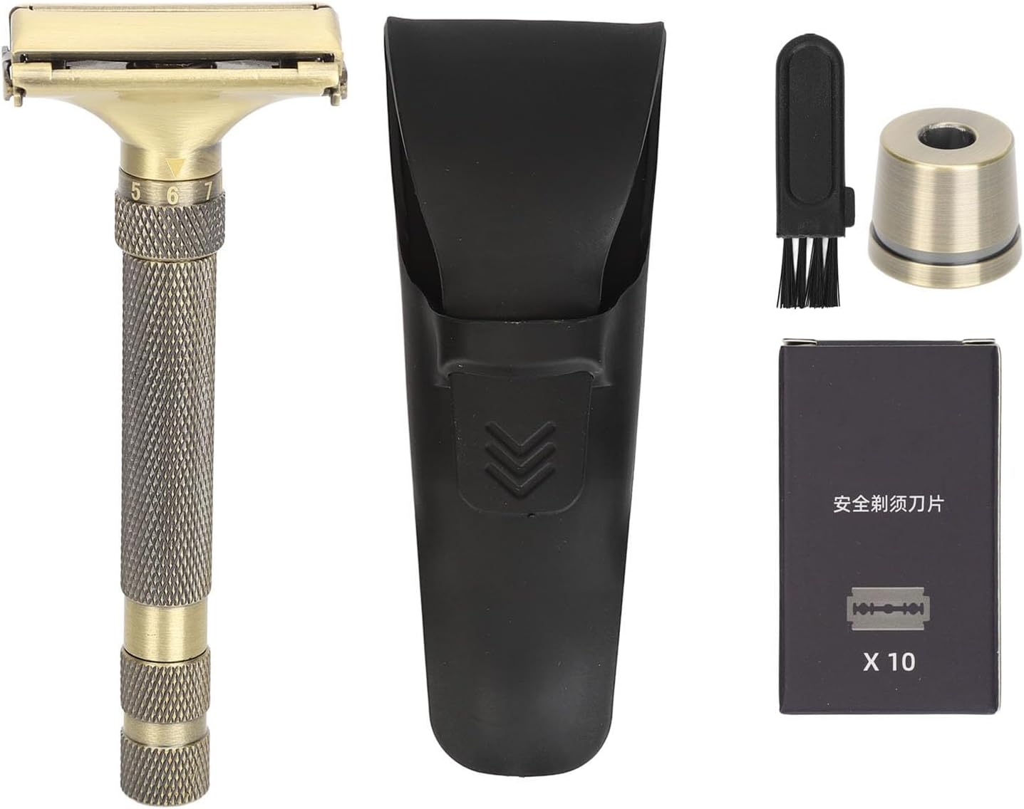 Dioche Beard Trimmer Brush Kit, Manual Beard Shave Set Precise for Care