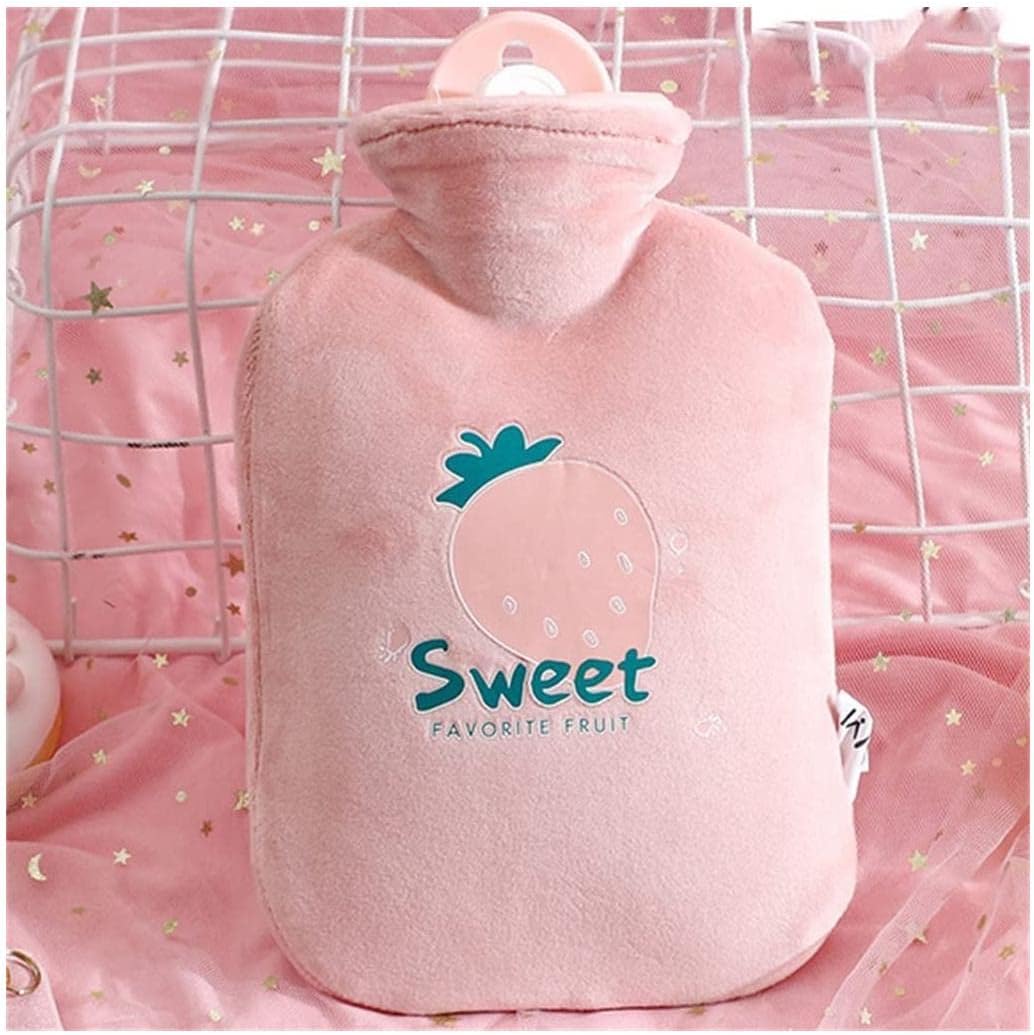 New Portable Cute Plush Hot Water Bottle, Thickened and Leak-Proof Hot Water Bag, Hot Pack for Lower Back/Lumbar/Abdominal Aches Bed Warmer