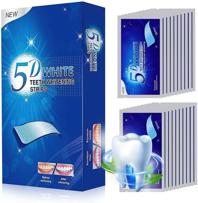 Tira de blanqueamiento dental 14 tratamientos, tiras blanqueadoras no sensibles para blanquear los dientes, blanqueador dental ayuda a limpiar los
