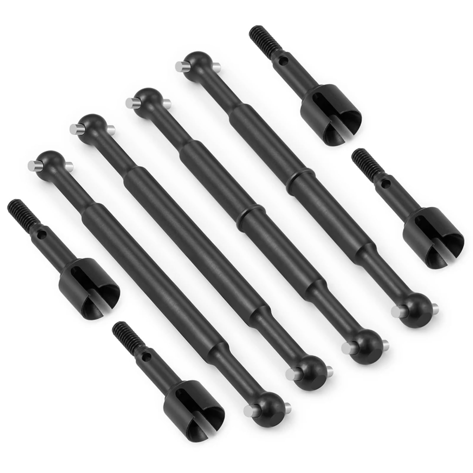 RC Accesorios para Tamiya para Hotshot 58391 4WD 1/10 para Buggy Truck Parts Eje Transmisión CVD Delantero Y Trasero Acero Dogbones Copa Accesorios Modificados Autos RC