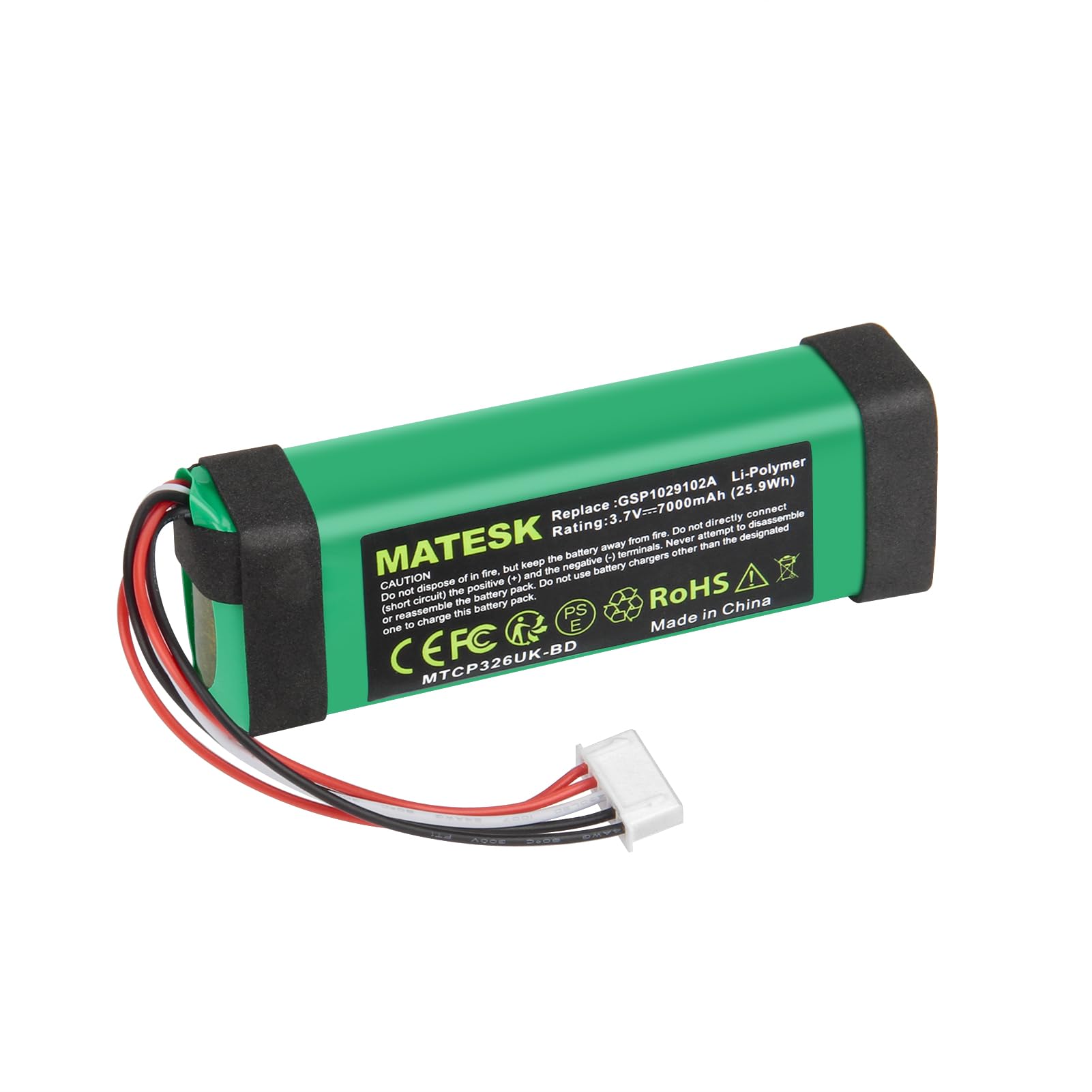 Batterie de rechange 3,7 V 7000 mAh compatible avec JBL Charge 3 Bluetooth sans fil audio GSP1029102A