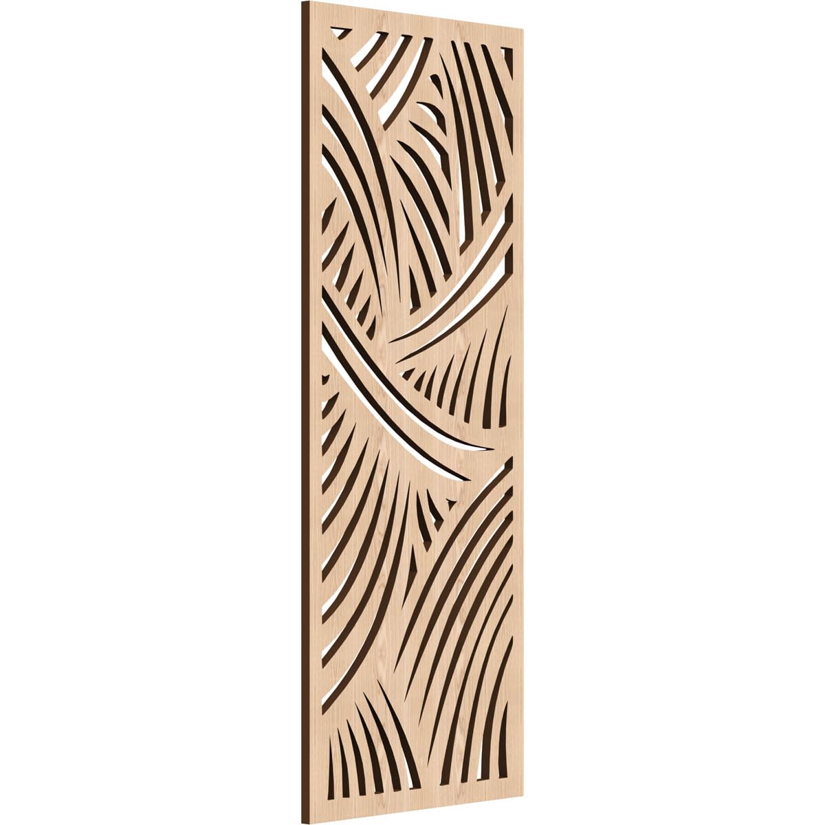 Chester Decorative Pierced Fretwork Wood Wall Panels, 13 3/8"W x 34 3/8"H x 3/8"T, Red Oak