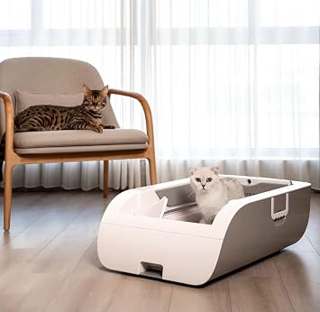Smart Automatic Cat Toilet   App Controlled, Self-Cleaning, Camera & Sound Tracking, Sensor Security & Weight Meter
