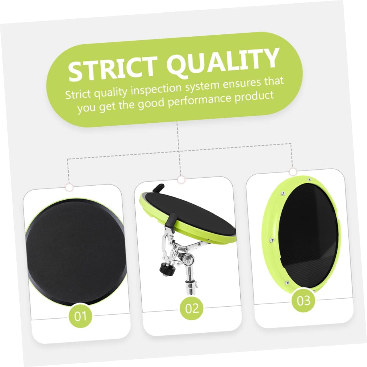 LIFKOME 10-Inch Carbon Fiber Drum Practice Pad Metronome Portable Drum Pad for Beginners and Children Double-Sided Design for Home Use