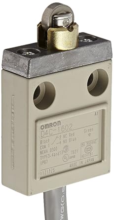 OMRON D4C-1602 5A @ 250VAC / 4A @ 30VDC, D4C Series, Enclosed Limit Switch, IP67, Roller Plunger, SJTO Cable 3M, Standard Model