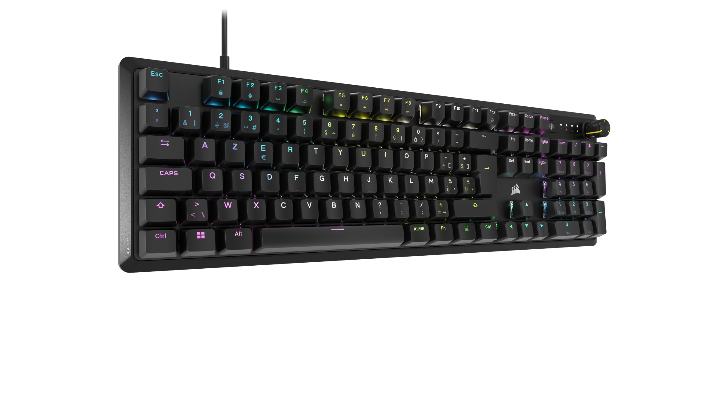 Corsair K70 RGB Core Mechanical Keyboard do gier - RGB LED Backlit - Corsair LineairRed - BE Azerty - Zwart (PC/Mac/Xbox/PlayStation)