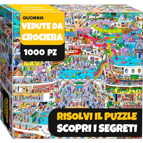 QUOKKA Puzzle da 1000 Pezzi per Adulti - Vista Crociera - Confezione di Alta Qualità con Sfide Extra Divertenti - Splendido Puzzle Animali per Uomini e Donne - Regalo Creativo per il Relax