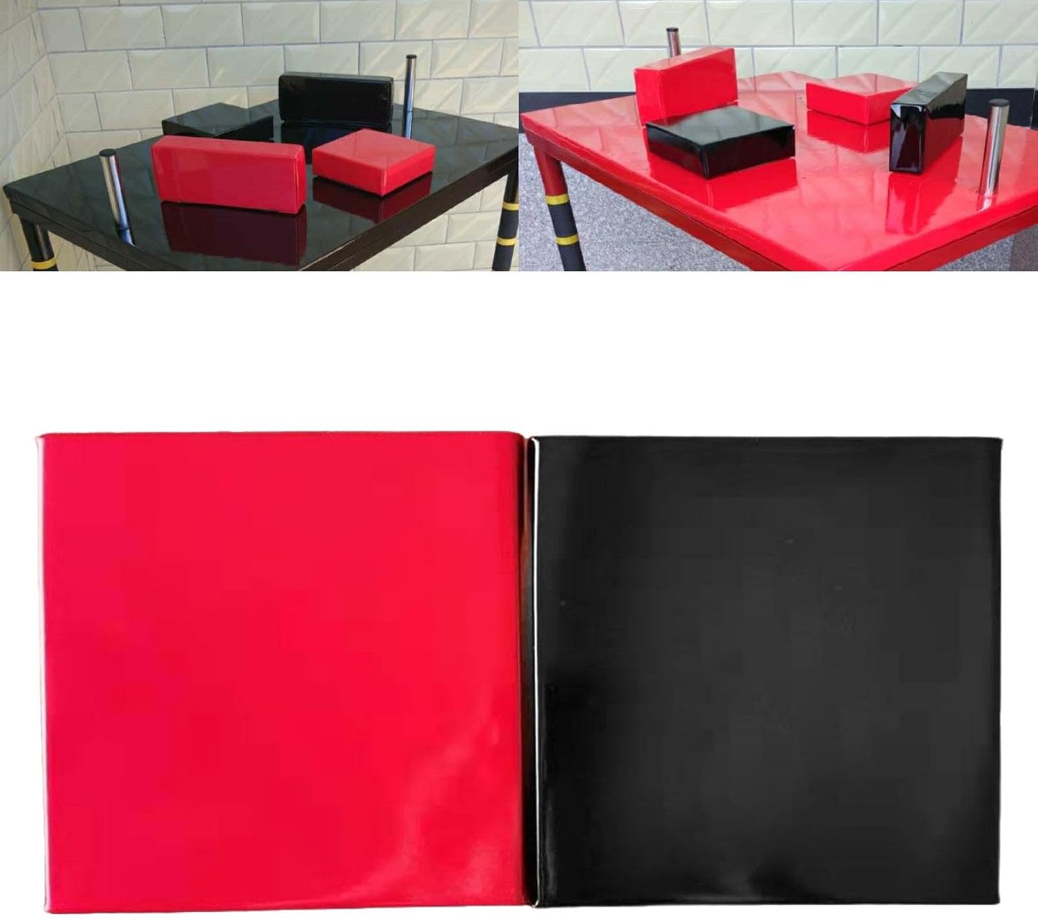 Generic アームレスリングテーブルパッドセット 手首強度クッションバトルプレート インサートロッド付き プレミアムPUレザー