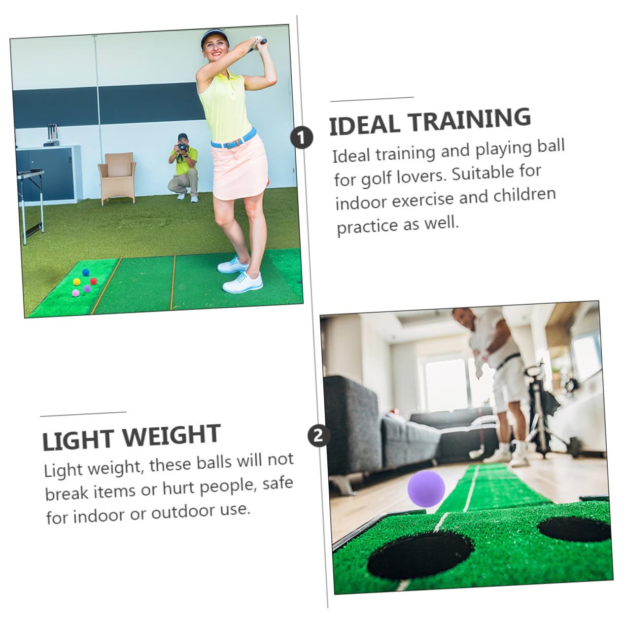 Sosoport 10 Uds para Practicar Golf De Tren De Práctica Pelota Hinchable Interior Eva