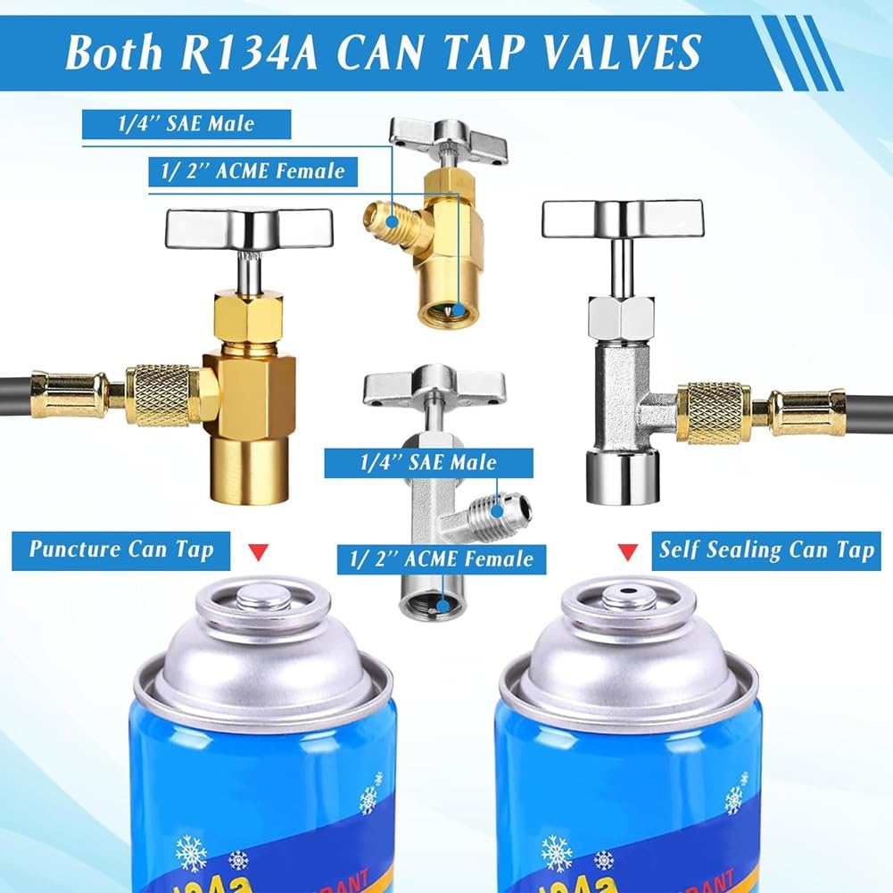 Kit Adaptateur R134a Vers R22/R410a + Vannes & Connecteurs – Recharge Climatisation Auto & Réfrigération