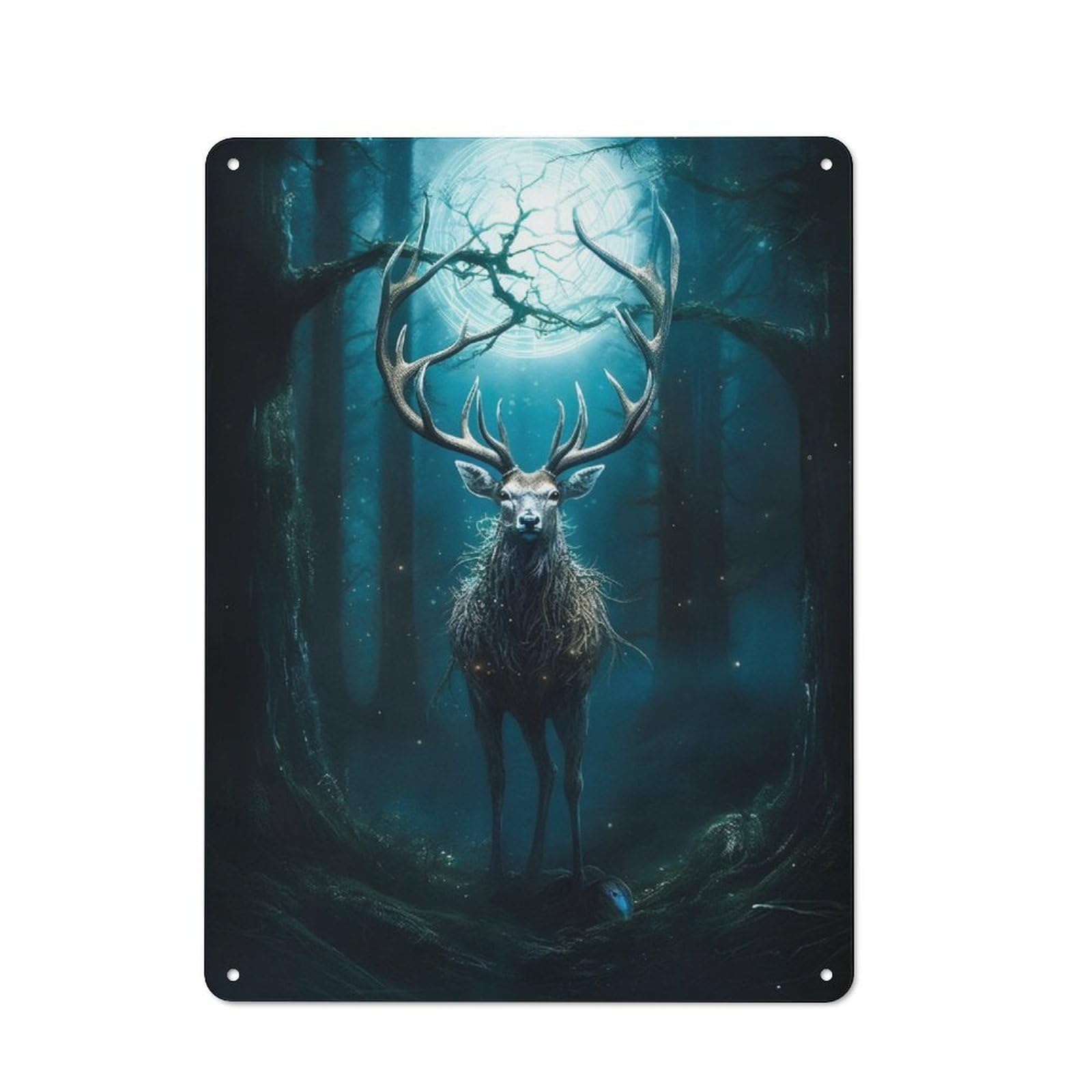 Junmoney Deer 3 Retro Tin Sign 40X30cm For Workshop Wall, For Collectors Of Retro Metal Wall Decor