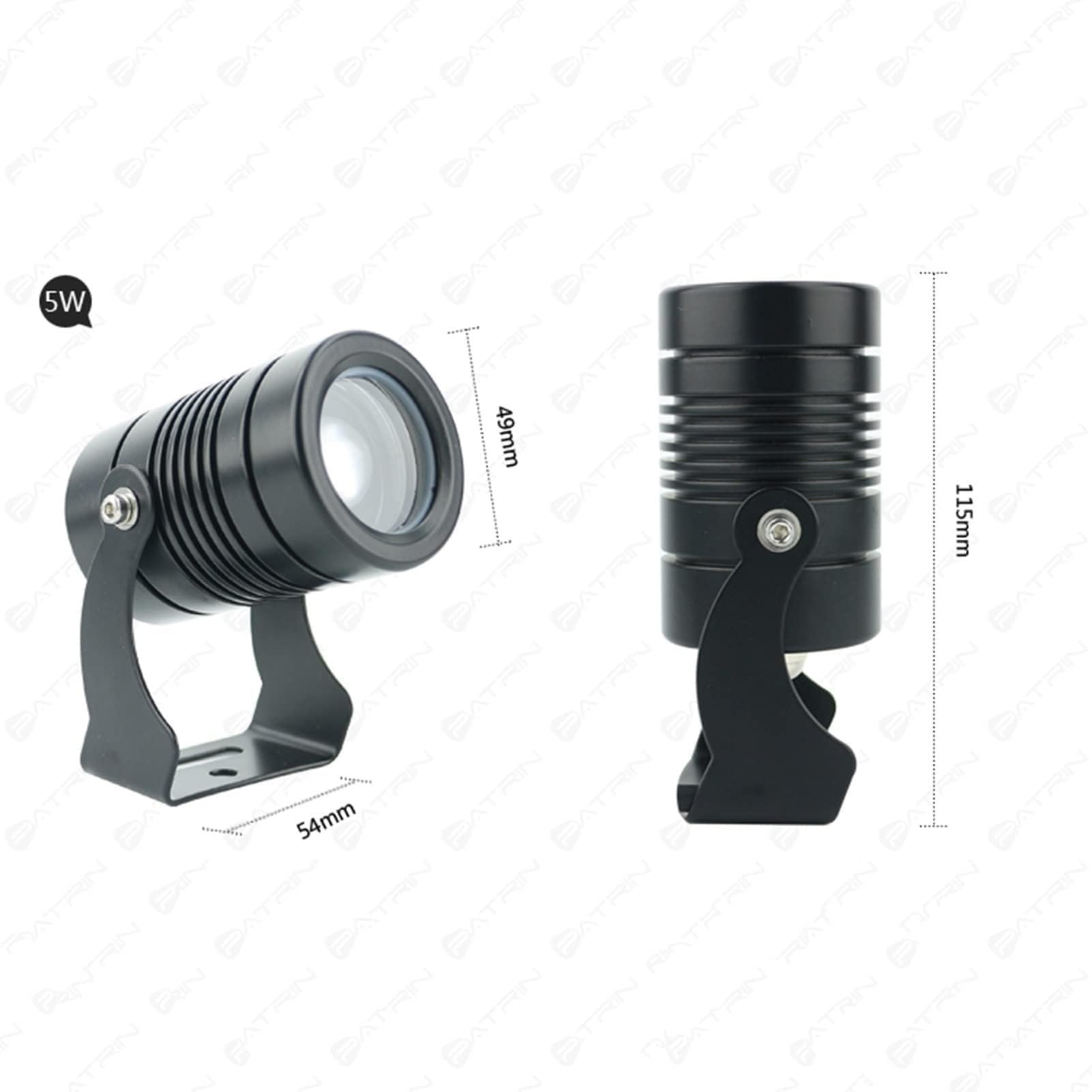 Projecteur Rotatif - Faisceau Lumineux à LED, projecteurs muraux extérieurs de bâtiment extérieur 24 V, projecteurs à Faisceau étroit IP67, projecteurs d'éclairage à Distance pour l'éclairage extéri