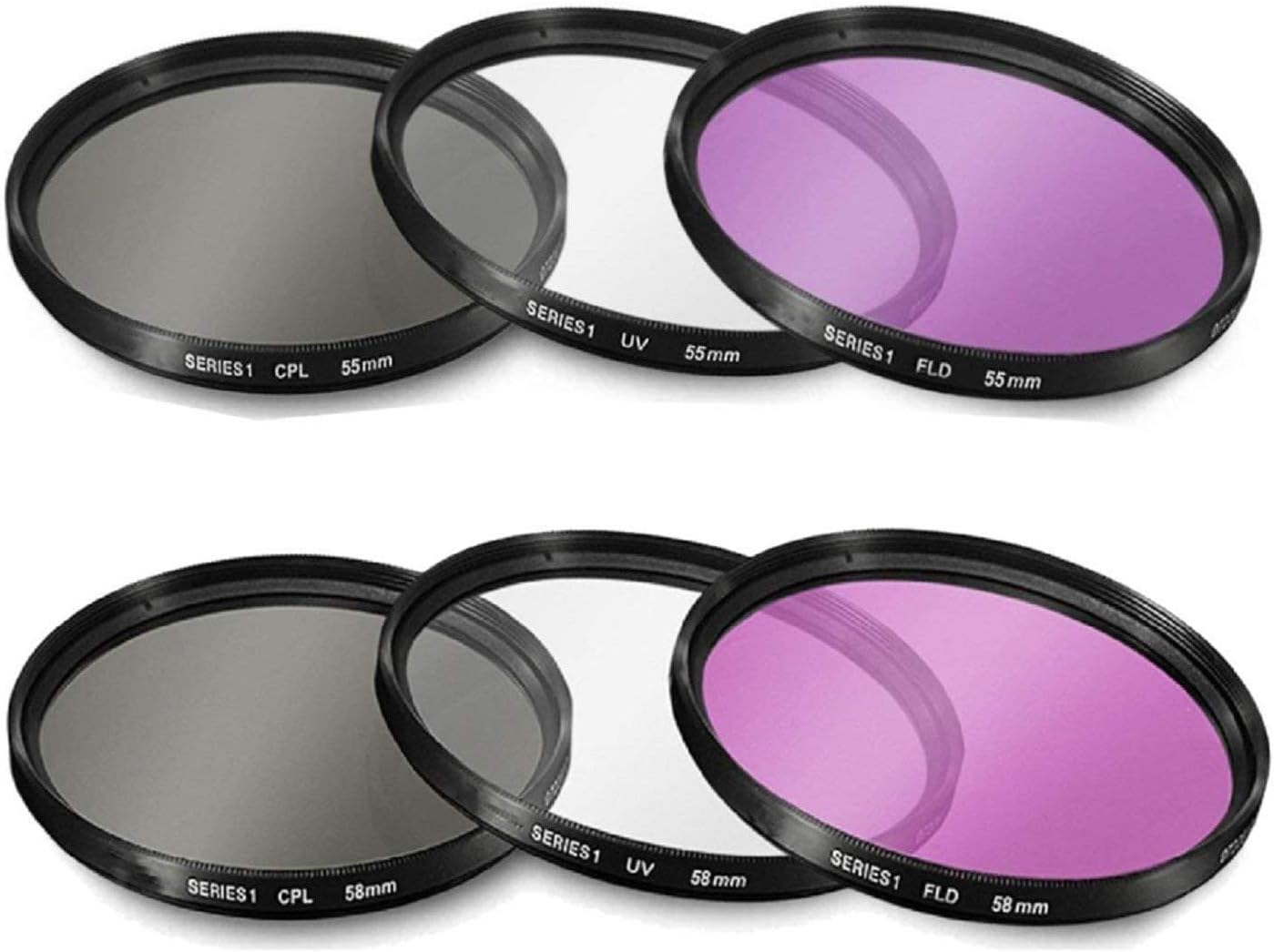 55mm and 58mm MultiCoated 3 Piece Filter Kit (UVCPLFLD