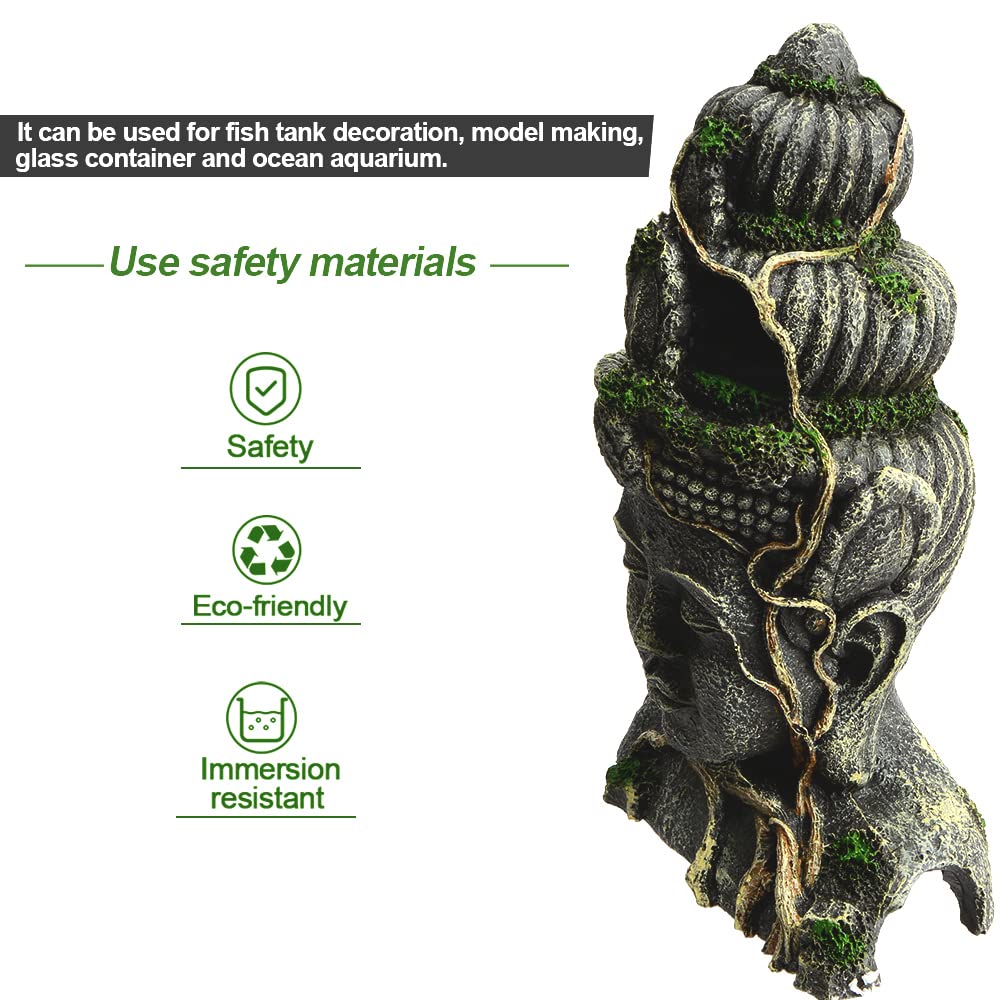 Buddha Aquarium Dekoration Bronze Buddha Aquarium Höhle für Fische