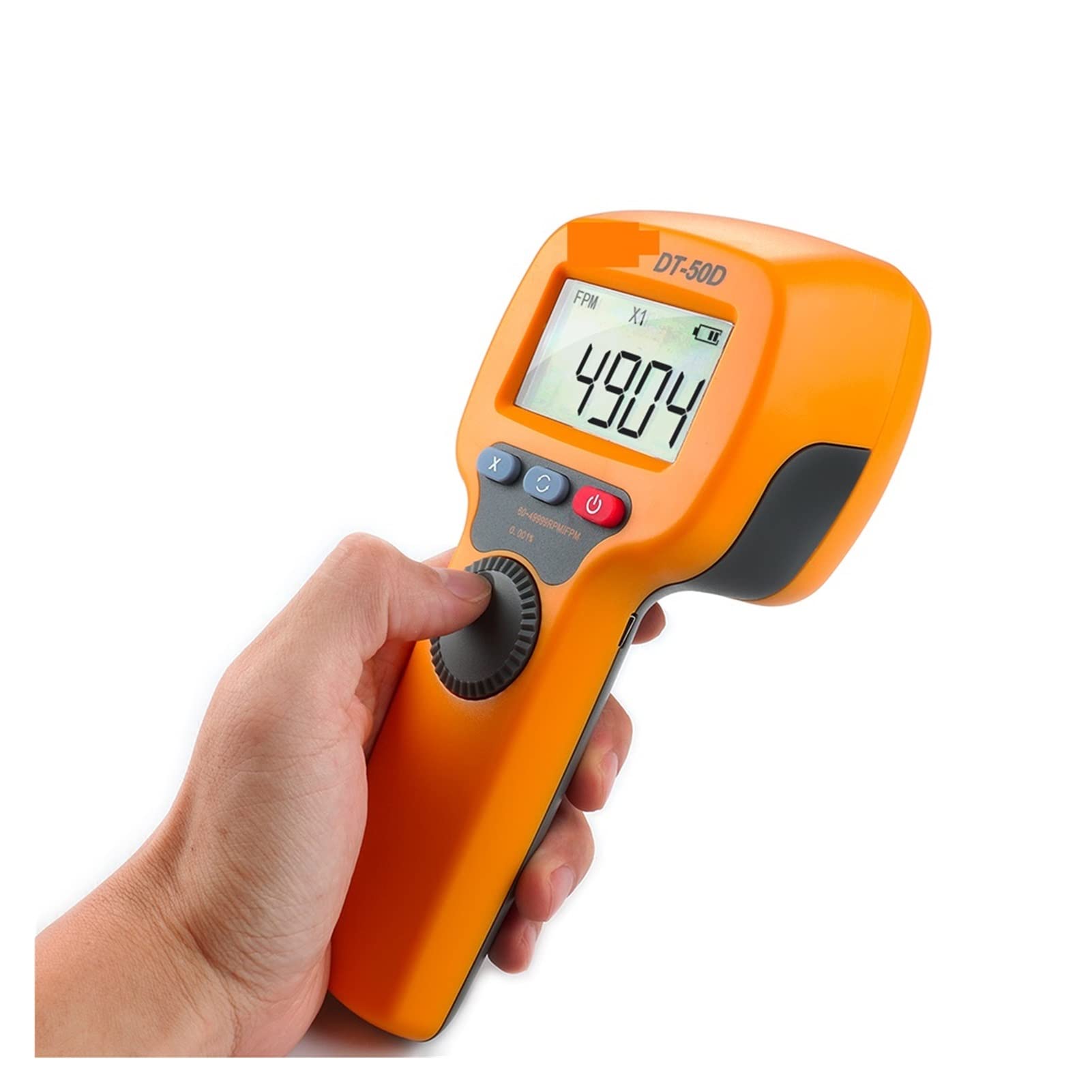 DT50D Cyfrowy LCD Tachometr stroboskopu bezkontaktowego fotoelektryczny Miernik prędkościomierz 60~4999 9 rpm, Moduł Technologiczny