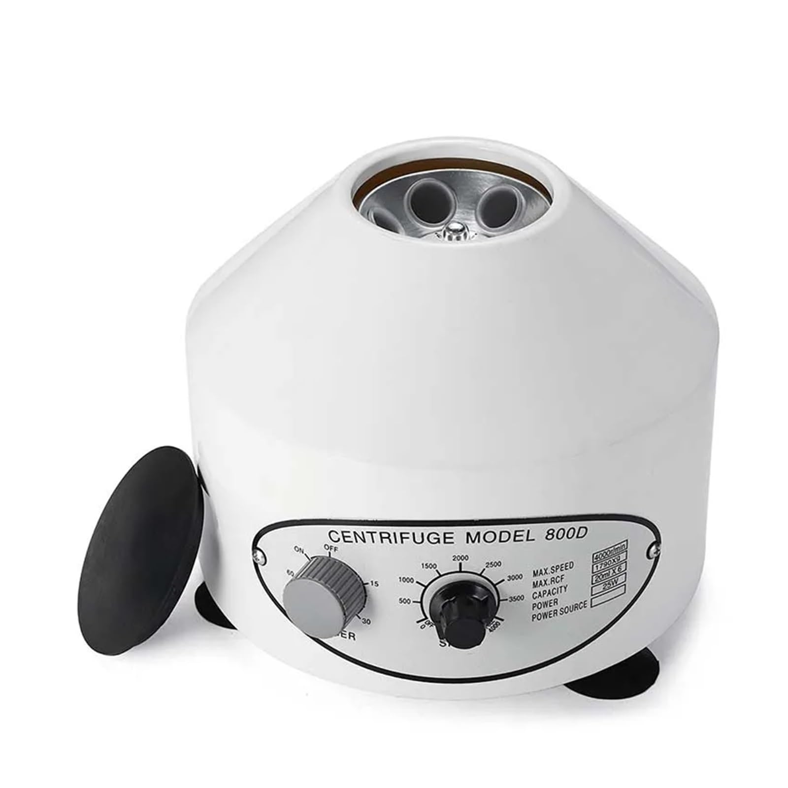 Zentrifuge Effiziente 800D 4000 U/min Timing Elektrische Laborzentrifuge Medizinische Praxismaschine Desktop-Zentrifuge Laborgerät(Noir)