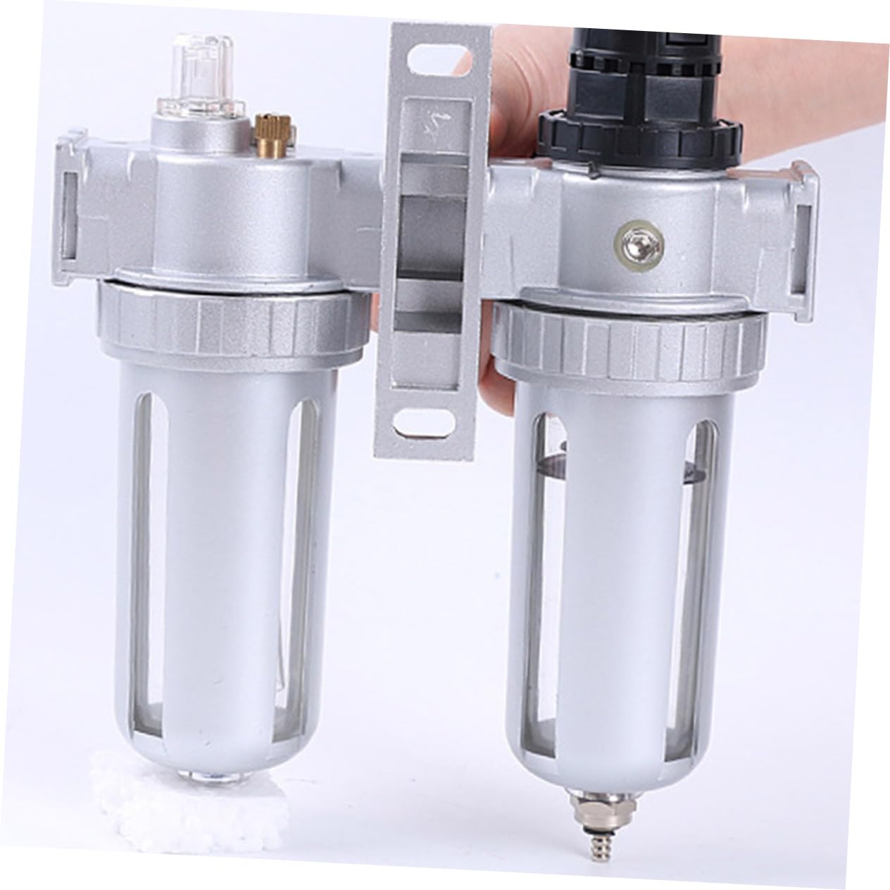 UKCOCO Regolatore Per Compressore d Aria Separatore -acqua Filtro Regolatore Scarico Automatico Controllo Pressione e Flusso Aria