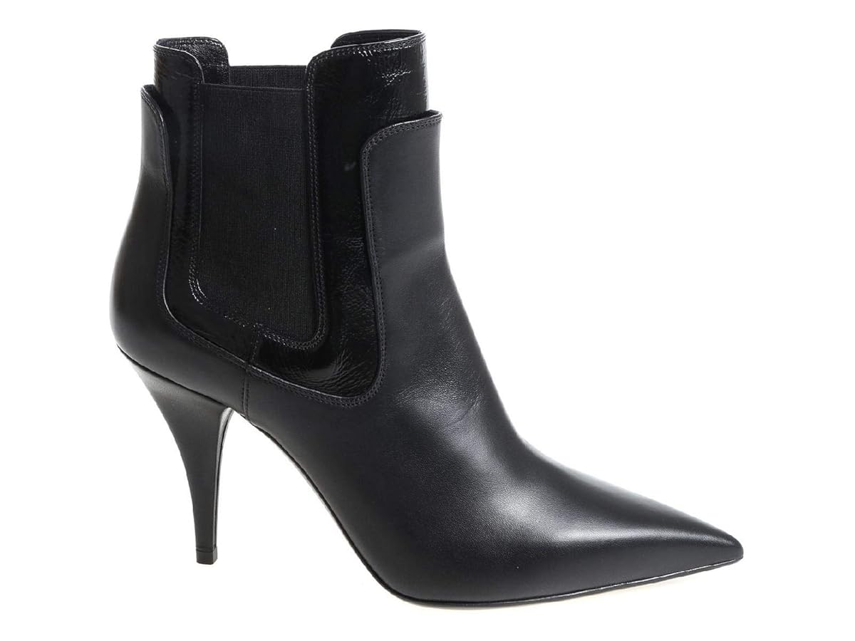 Amazon.com | Casadei Women's Black Leather Ankle Boots
