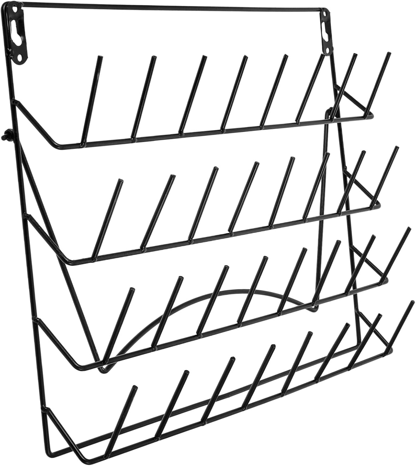 OUNONA Vintage Wall Shelf Holder Iron Frame Storage Rack Decorative Wall Mount for Lab Glassware