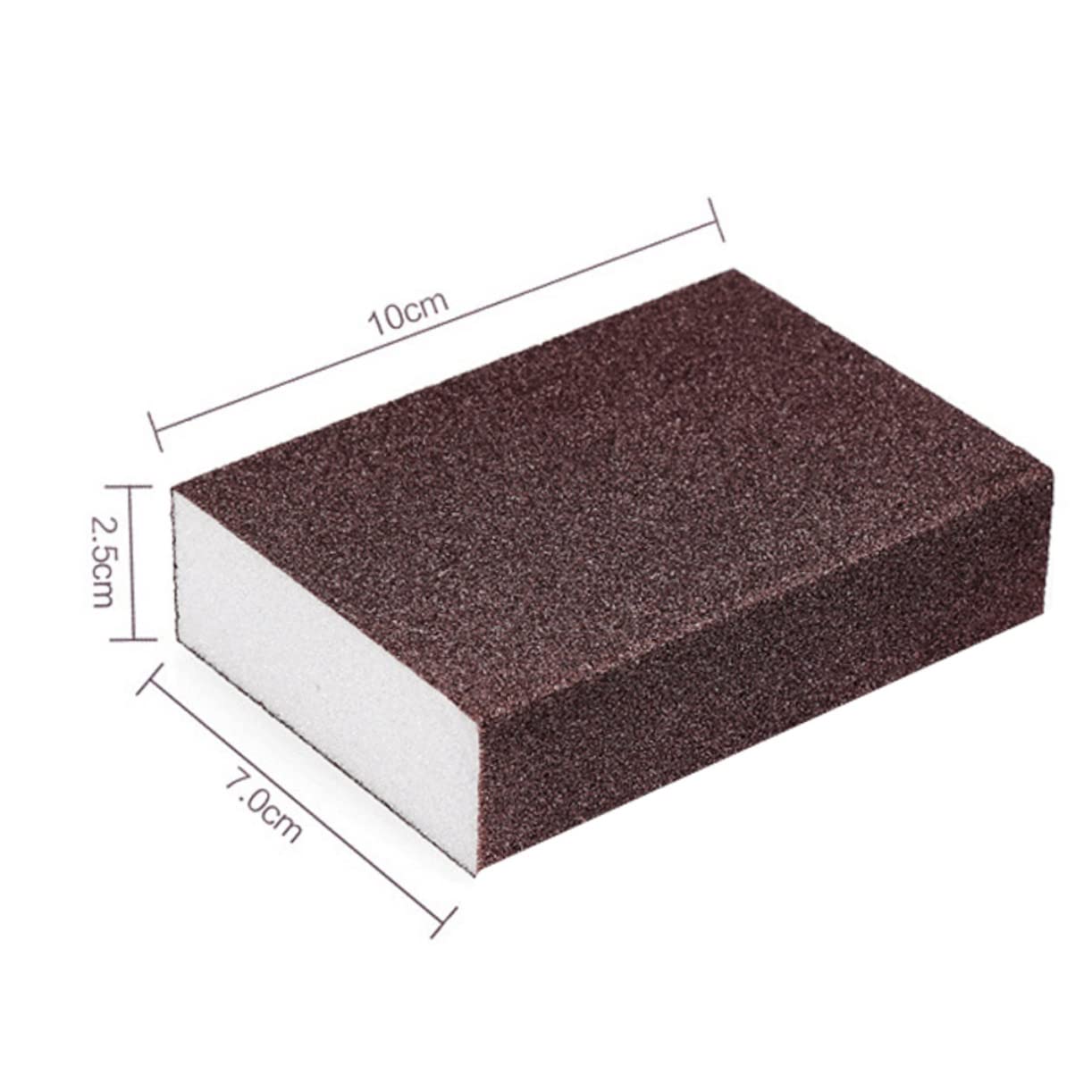 12 Esponjas De Lijado De Arena De Esmeril, Bloque De Limpieza para Ollas y Utensilios, Esponja Nano Abrasiva Marrón Rojizo 10x7x2.5 Cm para Limpieza De Cocina y Eliminación De Óxido