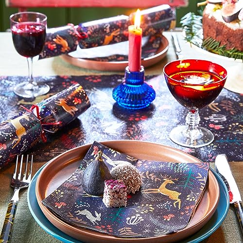 Talking Tables Beautiful Winter Wonderland Themed Reusable Table Runner for Christmas-Autumnal Décor Party Decorations Fabric 2m x 30cm - Image 3