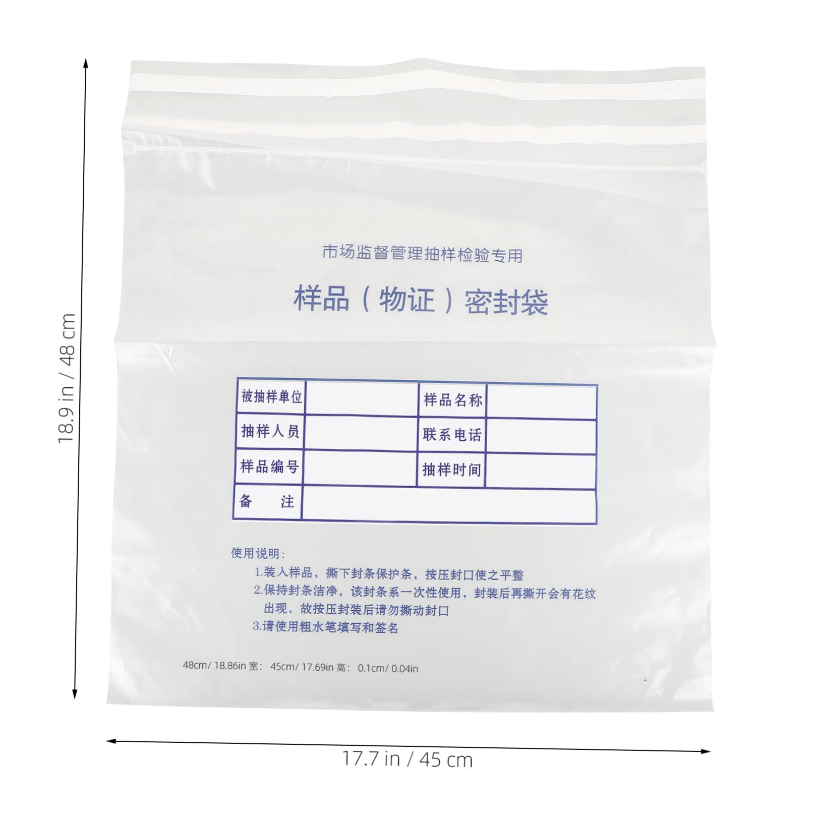 Paquet de Sécurité Plastique Transparent pour Dépôt D'espèces avec Bande Adhésive Inviolable 10pcs pour Protection de Preuves et Usage Bancaire Sécurisé