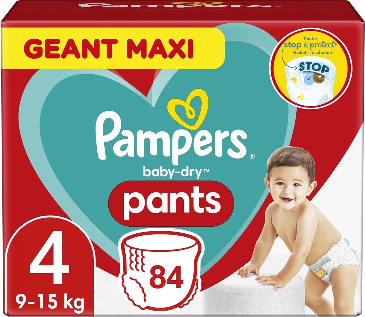 Dziecięce spodnie do pieluchy rozmiar 4 - 84 majtki - 9kg-15kg
