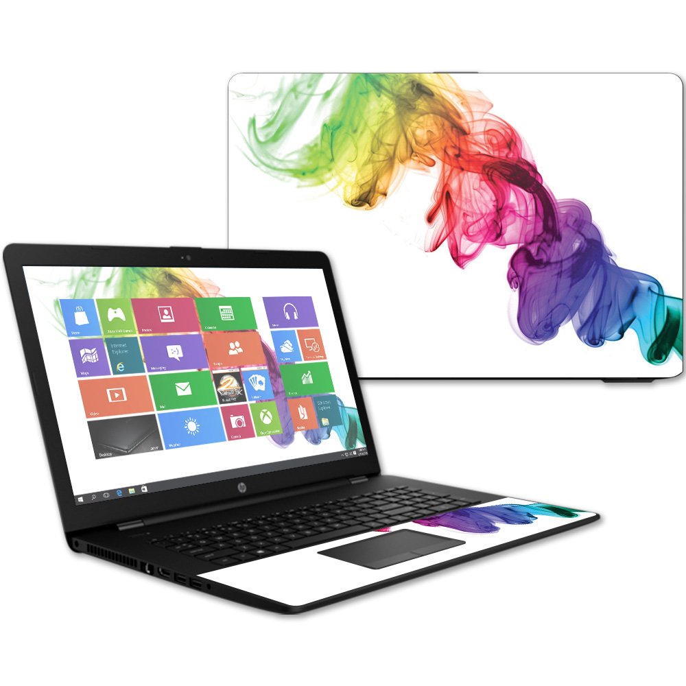 MightySkins Skin Compatible with HP 17t Laptop 17.3" (2017) - Rainbow Smoke | Protective, Durable, and Unique Vinyl Decal wrap Cover | Easy to Apply, Remove, and Change Styles | Made in The USA