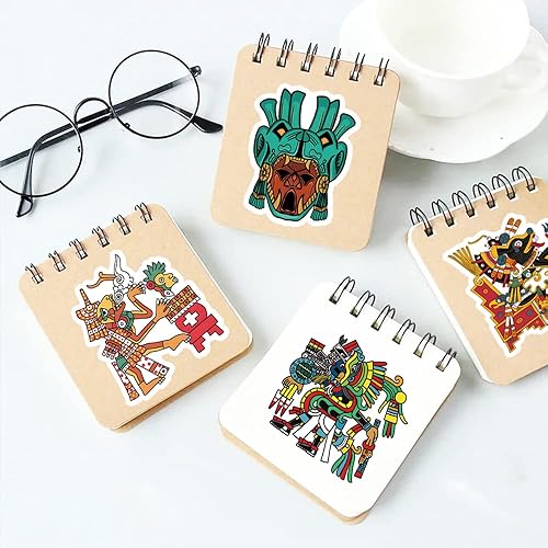 Miniatura 6 de Paquete de 56 calcomanías aztecas lindas calcomanías impermeables de vinilo para botella de agua laptop teléfono patineta álbumes de recortes