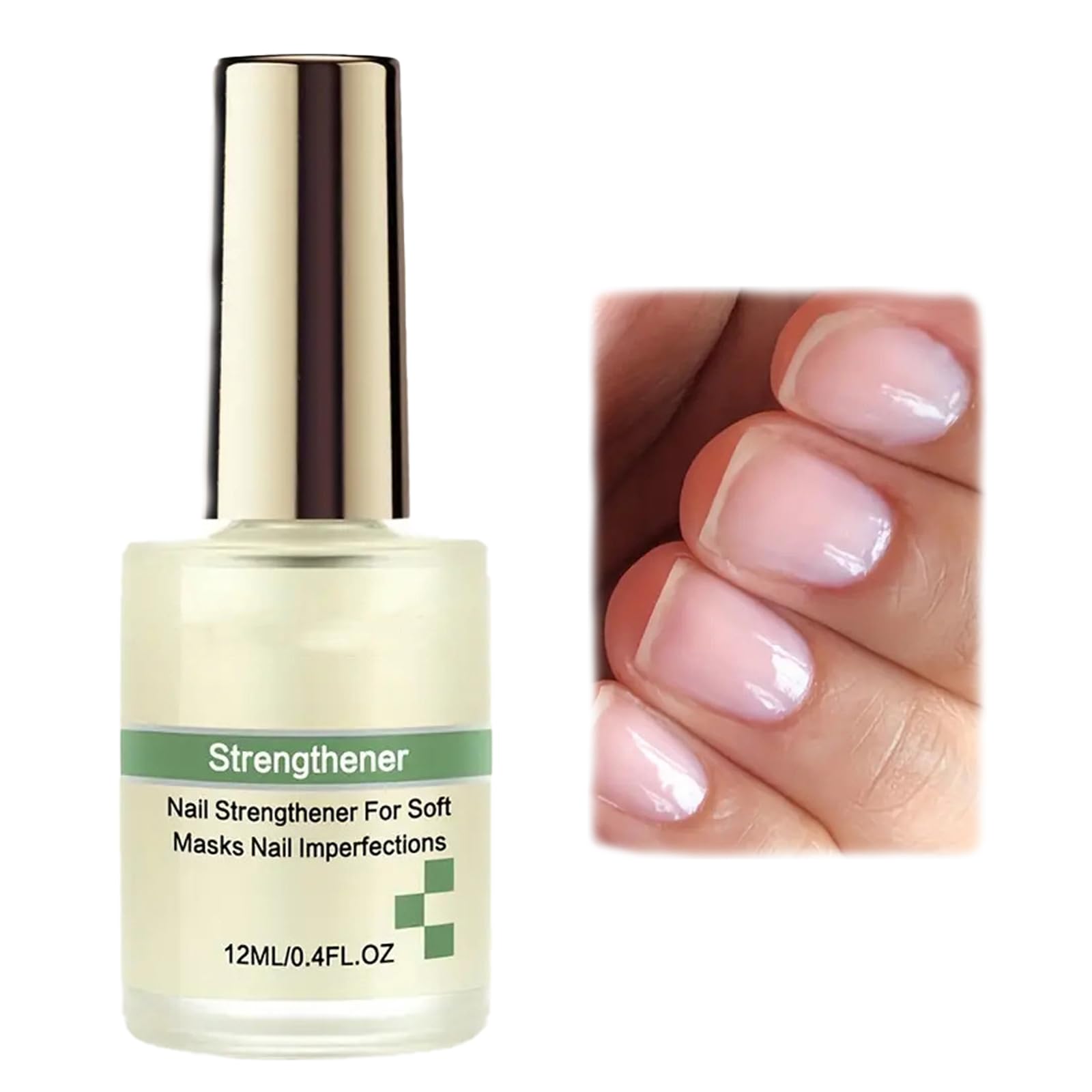 Nail Strengthener, Extra Strong Nail Polish Strengthener for Damaged Nails, Nail Hardener Repair Serum for Nail Growth