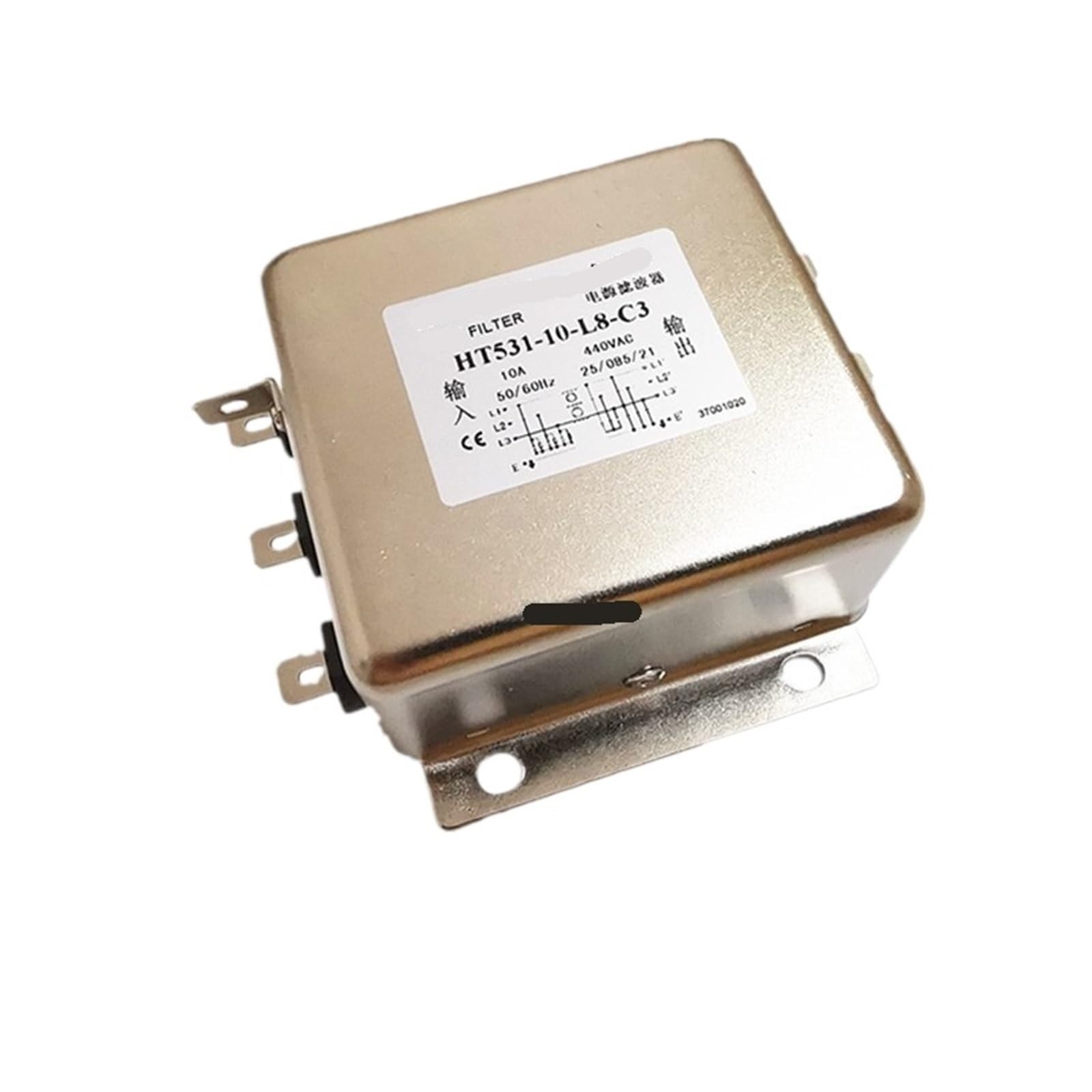 Filtro de potencia trifásico de 380V y 10A a 100A para redes industriales estables