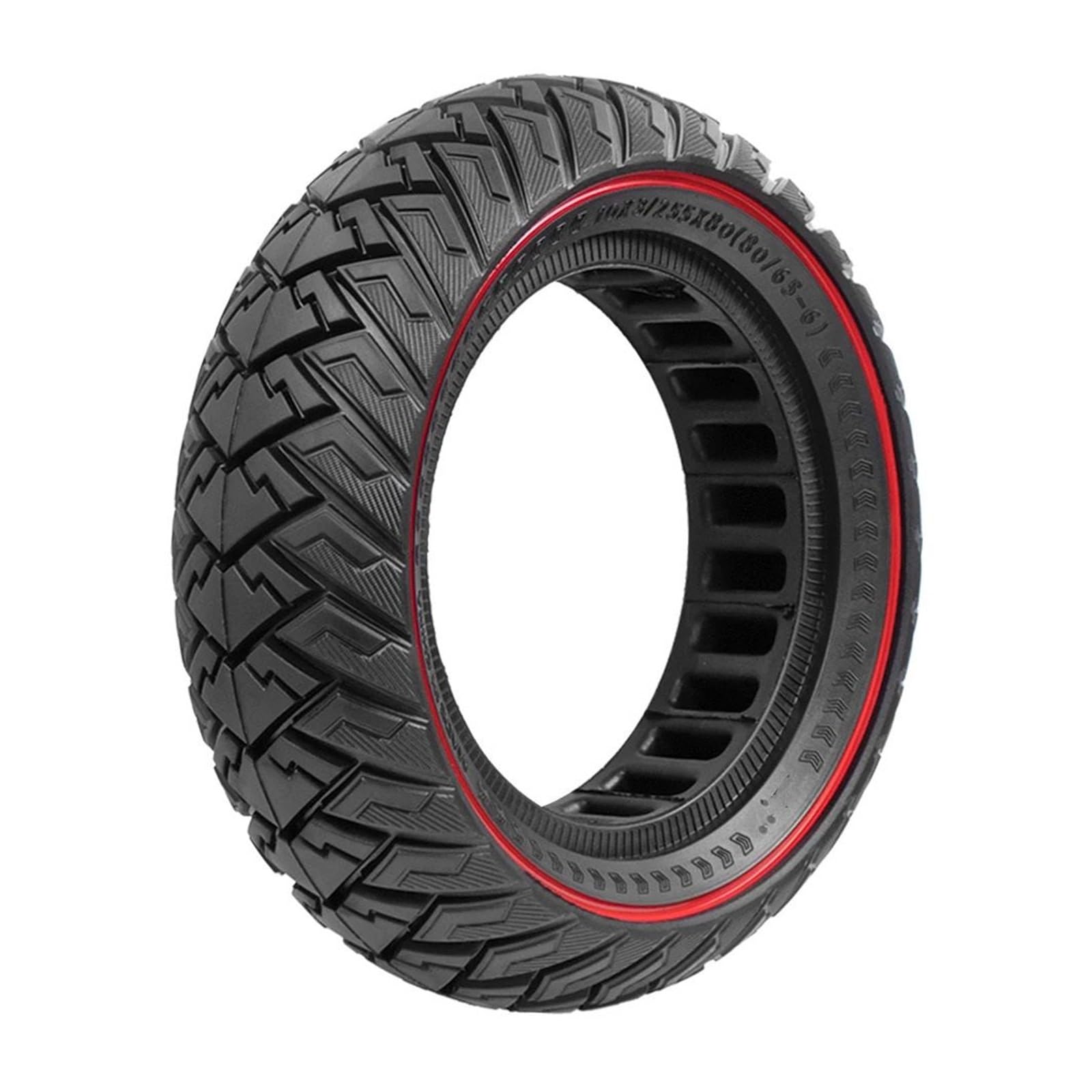 Neumáticos sólidos for patinete eléctrico, compatibles con KuGoo, M4 Pro, VSETT10+, Zero, 10X y Kaabo Neumático macizo para patinete eléctrico(Red black)