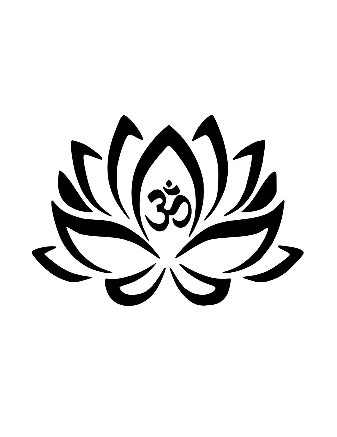 Buy Yilooom Lotus Decal Om Decal Yoga Decal Laptop Decal Spiritual Decal Car Decal