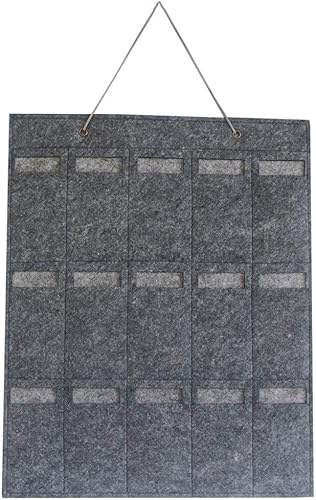 Miniatura 5 de Organizador de almacenamiento para lentes de sol, organizador de gafas de pared, a prueba de polvo, bolsillo para puerta, 15 ranuras de fieltro,