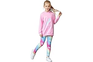 Girls 2 Piece Outfits Long Sleeve Hoodie and Leggings Clothing Set Outfits for Girls
