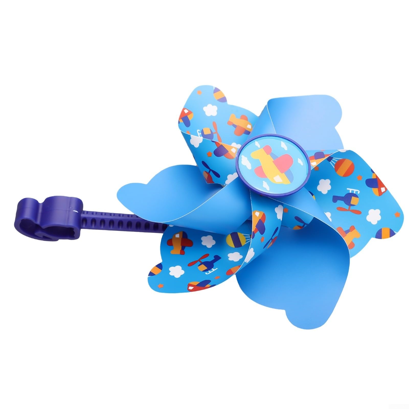 Chroavel Children's Bicycle Handlebar Windmill Decoration Made of PVC and PC for Pram Scooter Tricycle with 2-2.5 cm Holder Colourful Colours Pack of 2 (1)