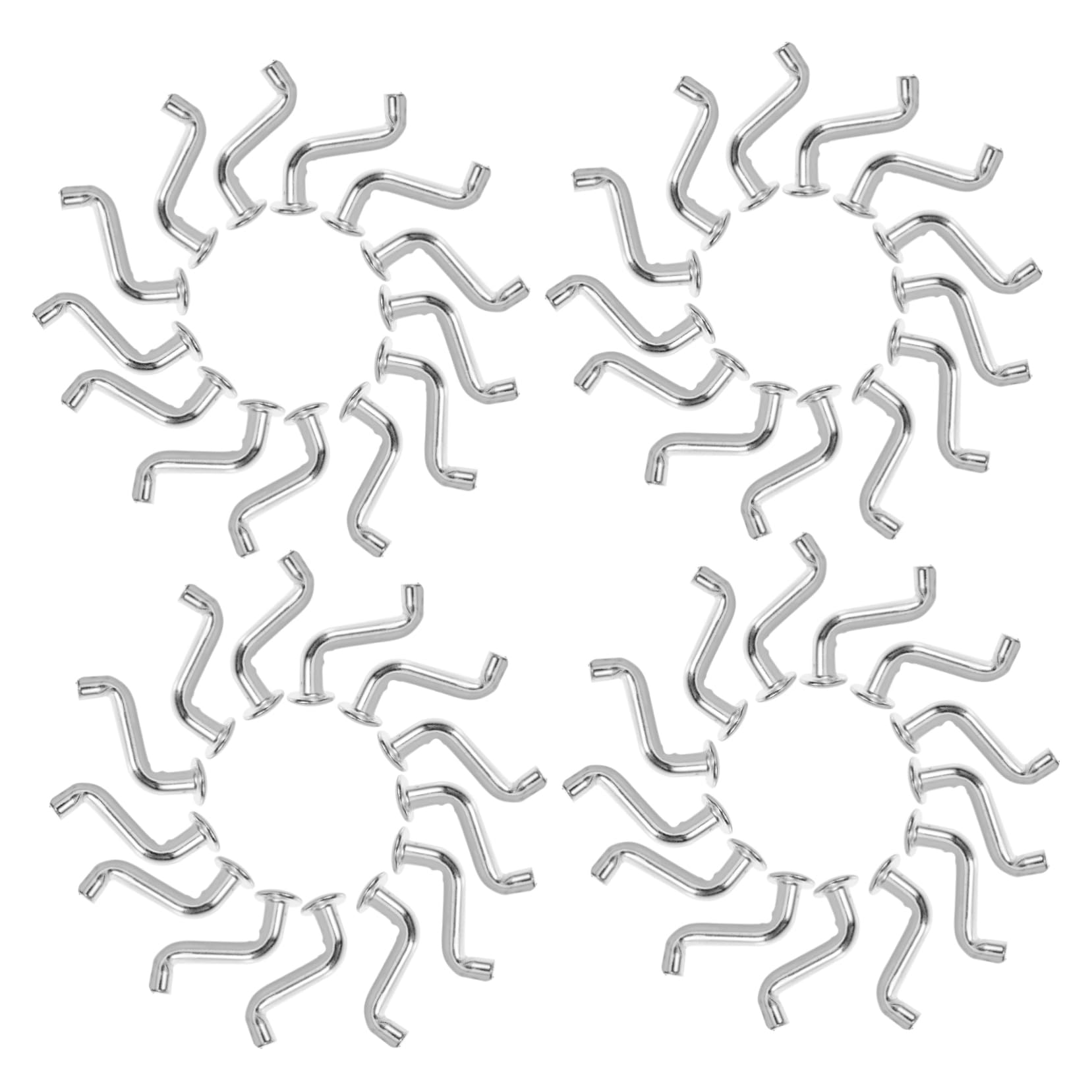 Unomor 50pcs Heavy Duty Pallet Rack Hooks with Safety Clips Bolt Storage Pins for Warehouse Supermarket Garage Storage Flat Head Rivets Included