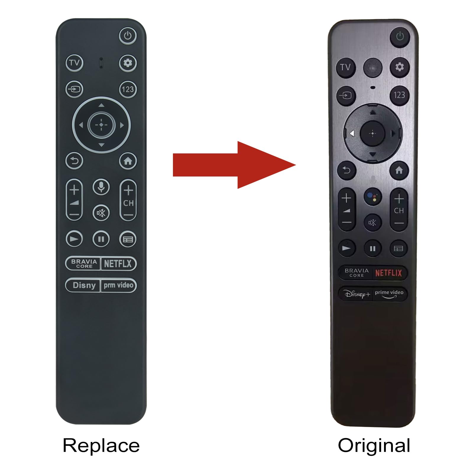 VINABTY RMF-TX900U Replacement Voice Remote Control fit for Sony 2022 Smart 4K 8K HD TV KD-43X73K KD-43X80K KD-43X81K KD-43X82K KD-43X85K KD-65X82K KD-65X85K KD-65X85TK KD-65X89K KD-75X82K - Image 2