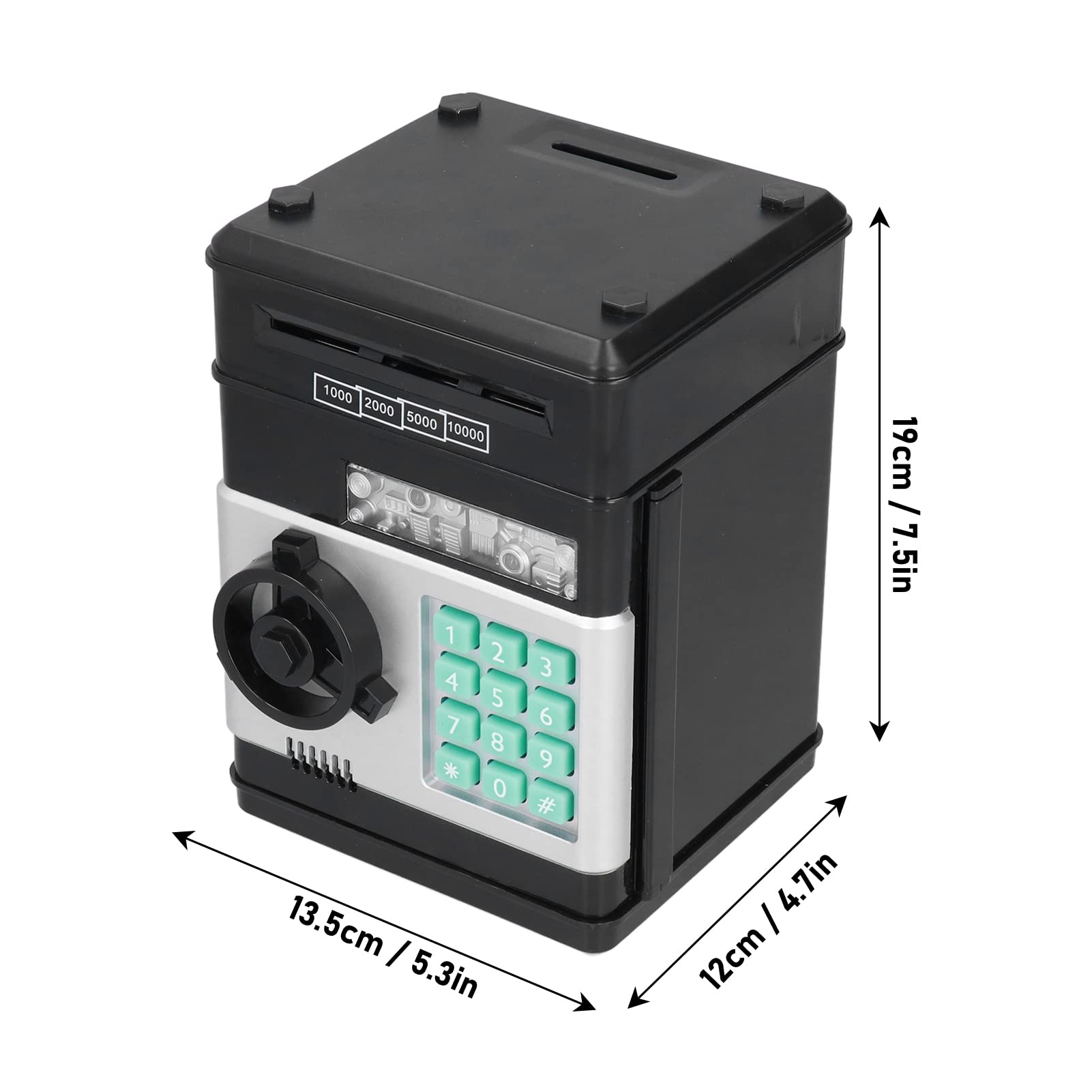 yaogohua Electronic ATM Savings Box, Cash Coin Savings Bank Piggy Bank, Banknotes Can Be Auto-scrolled