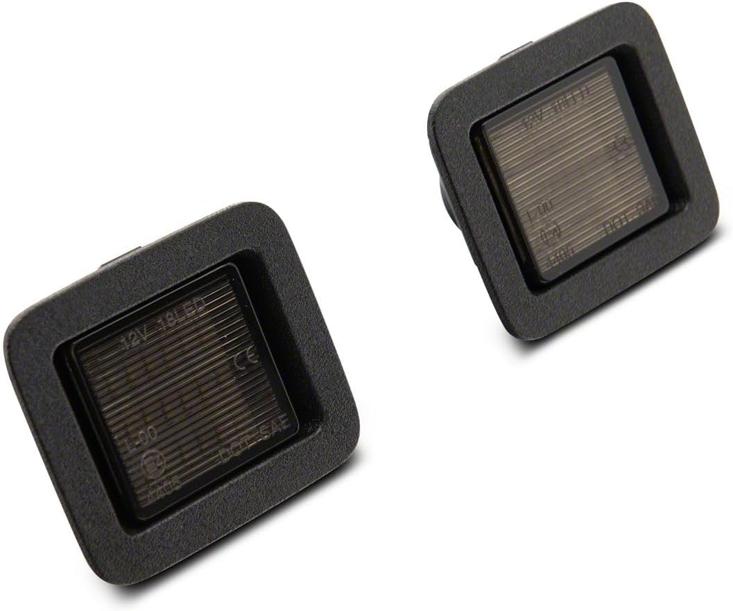 Axial LED License Plate Lamps; Smoked Compatible with 15-22 F-150